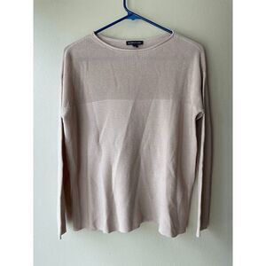 Eileen Fisher Tencel Taupe Beige Knit Sweater Women's Size XXS